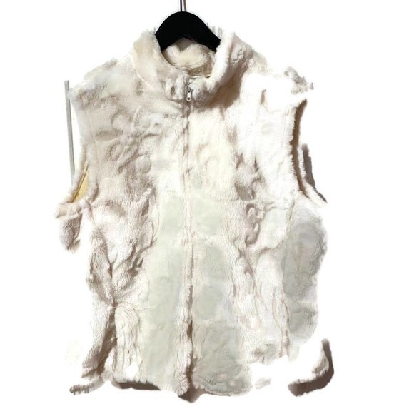 Coldwater Creek Jackets & Blazers - Coldwater Creek Ivory Full Zip Vest XXL
